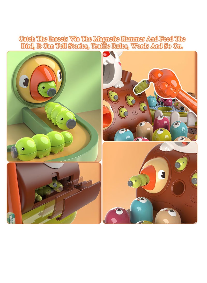 Excefore Light Up Fishing Game Toys, Rotating Fishing Game with Music, Hammering Pounding Toy, Magnetic Fishing Game, Whack a Mole Game, Party Game Toys for Kids Age 4 5 6 7 8 and Up - Image 4