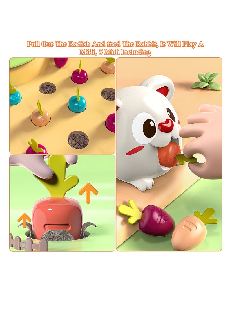 Excefore Light Up Fishing Game Toys, Rotating Fishing Game with Music, Hammering Pounding Toy, Magnetic Fishing Game, Whack a Mole Game, Party Game Toys for Kids Age 4 5 6 7 8 and Up - Image 3