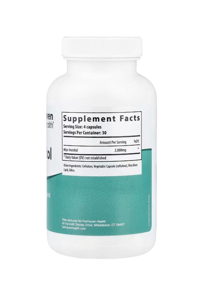 فايرهايفن هيلث ميو-اينوزيتول 2000 ملجم 120 كبسولة (500 ملجم لكل كبسولة) - Image 2
