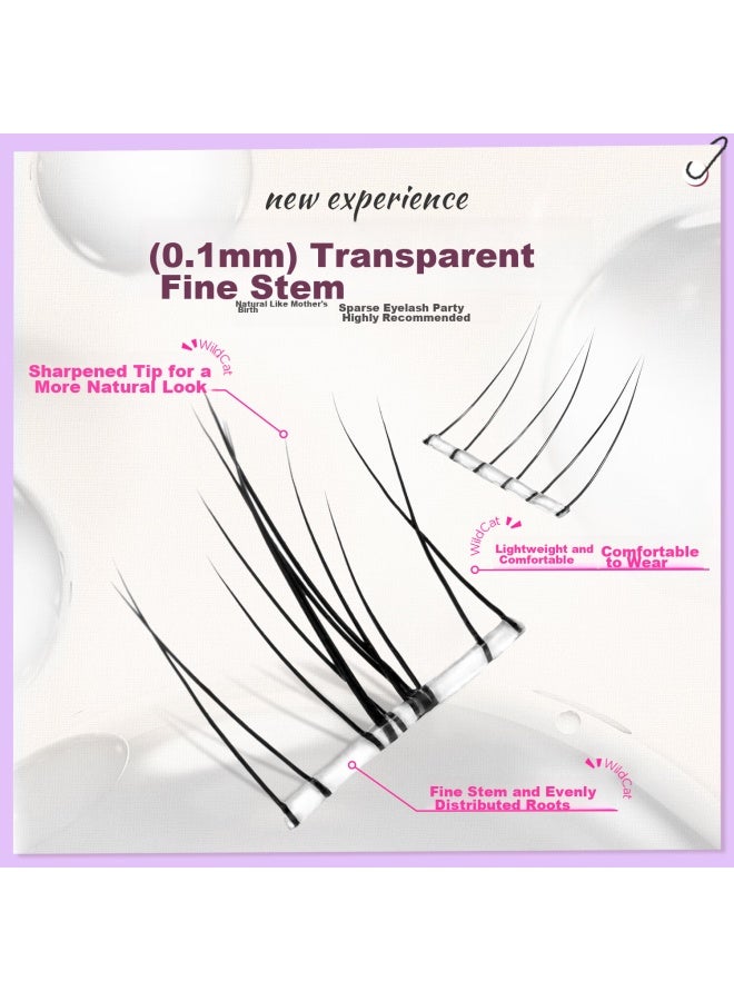 Mr. Wish Xingyuanxiansheng رموش اصطناعية ذاتية اللصق للمبتدئين على شكل قطط برية بطريقة ثلاثية خطوات طبيعية، 36 حزمة - Image 1