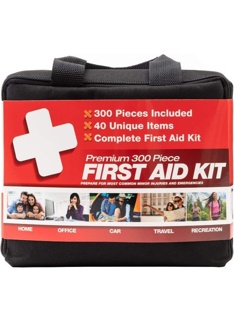 M2 BASICS Professional 300 Piece (40 Unique Items) First Aid Kit