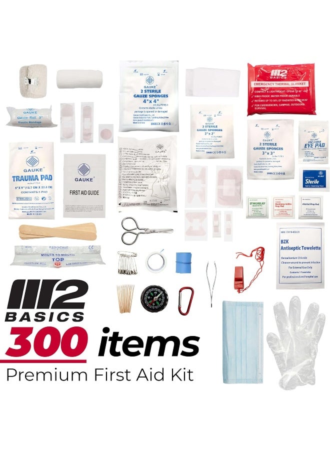 M2 BASICS M2 BASICS Professional 300 Piece (40 Unique Items) First Aid Kit  - Image 3
