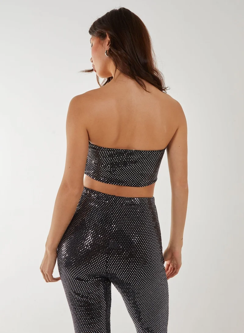 Pink Vanilla Mirrored Corset Bandeau