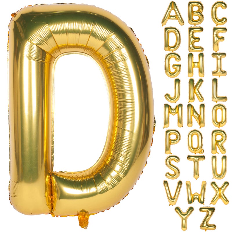 CHANGZHONG Letter Balloons 40 Inch Giant Jumbo Helium Foil Mylar for Party Decorations Gold D - Image 3