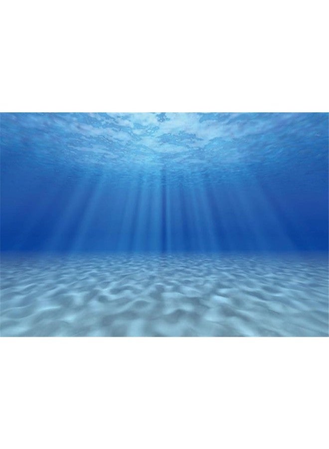 AWERT Undersea Theme Aquarium Background Sunshine Underwater World Fish Tank Background 24x12 inches - Image 1