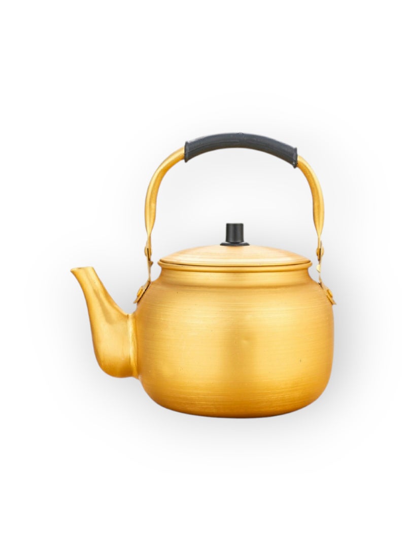 2.0L Gold/Black Aluminum Tea Kettle 