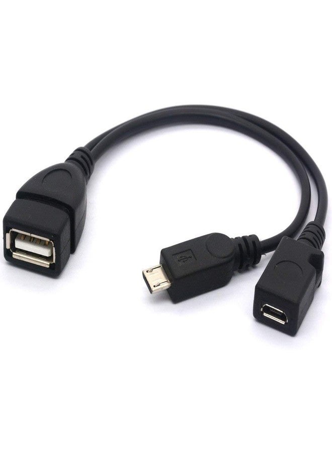 NEORTX Micro USB OTG Power Enhancer Cord USB 2.0 A Female to Micro USB Male and Micro 5 Pin Female Adapter Host Converter Cable - Image 1