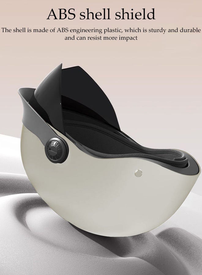 DUNISO 3C Certified Electric Vehicle Helmet，Summer Motorbike Half helmet with Sun-Protection Short Goggles，Safe and Comfortable，Breathable, Sturdy and Durable，Unisex，White  - Image 3