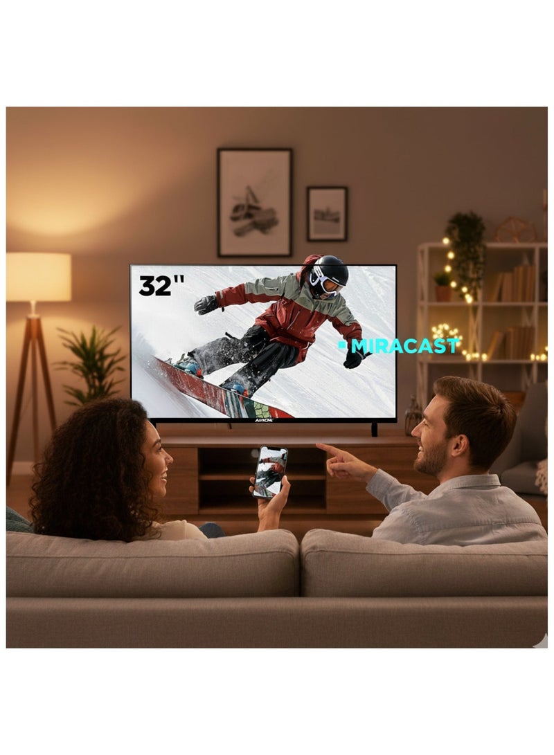 أريون تلفزيون 32 بوصة LED عالية الوضوح مقاس بخاصيه الميراكاست بدون إطار AR-32RA410F - Image 2