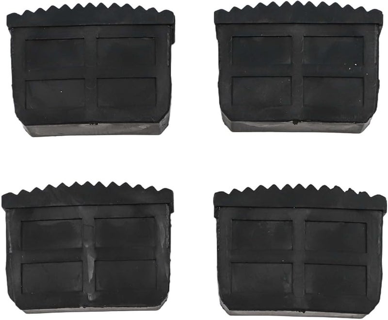 Non Slip Folding Rubber Ladder Feet Pads 4 Pack 60x22mm Black for Telescopic Step Ladders - Image 1