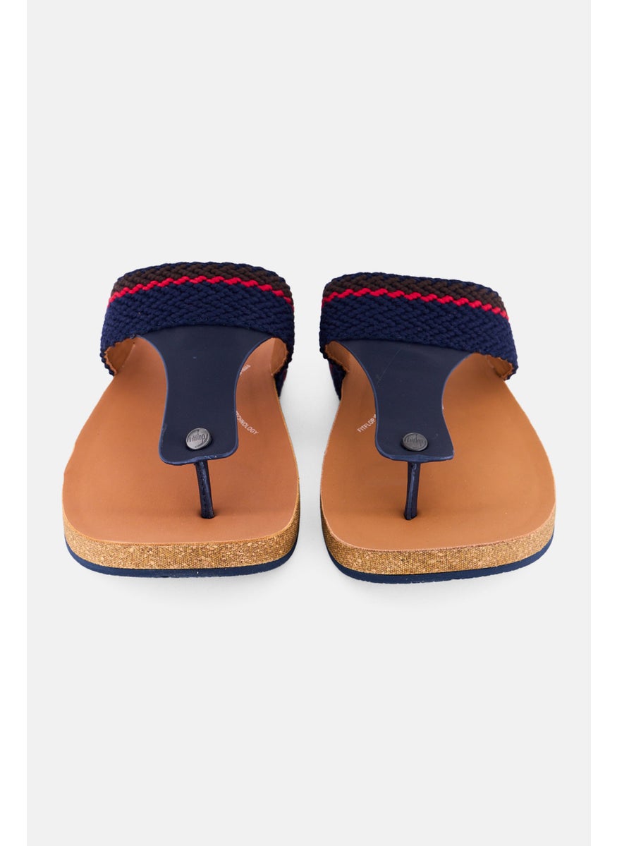 FitFlop Men Stripe Webbing Slip On Sandals, Navy Combo  - Image 4