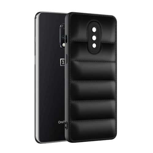 Plus Puffer Case Camera Protection Soft Back Cover for OnePlus 7 - Black - Image 3