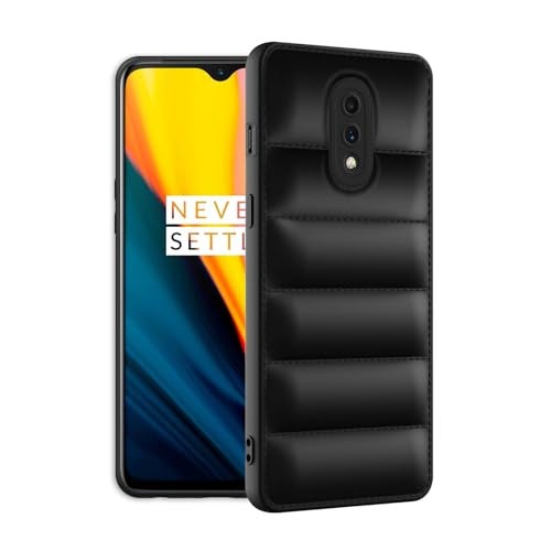 Plus Puffer Case Camera Protection Soft Back Cover for OnePlus 7 - Black - Image 2