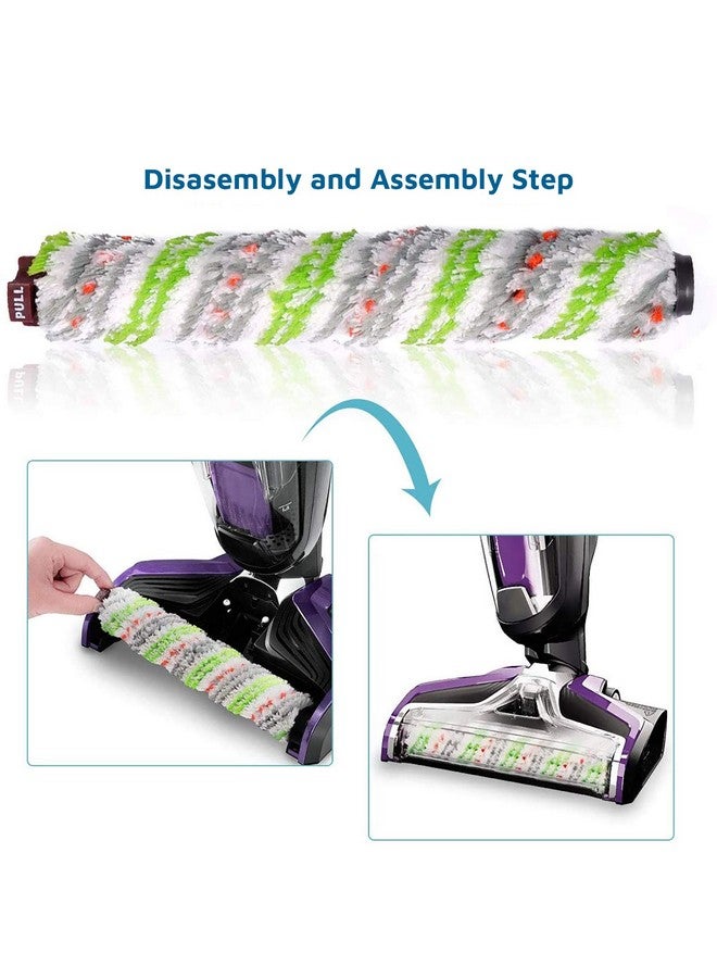 F Flammi Replacements Part Compatible with BISSELL CrossWave Wet Dry Vacuum, CrossWave PET PRO and CrossWave Cordless Accessories (2 Multi-Surface Pet Brush Rolls+2 Filters) - Image 5