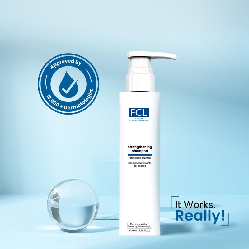 FIXDERMA Fcl Strengthening Shampoo Strengthens Hair Controls Hair Fall Reduces Frizz Promotes Hair Growth Cleans Scalp Mild Shampoo Paraben Sulphate Free 200 Ml - Image 3