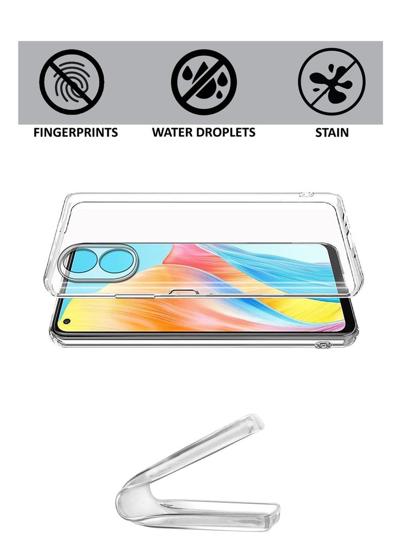 NAFCO For Oppo A58 5G  - Transparent Silicone Drop-Proof Clear Protective Phone Cover - Transparent - Image 4