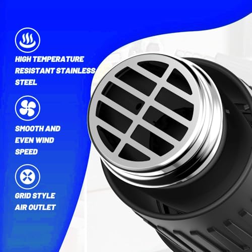 Themisto TH-HG300 2000W Heat Gun Machine | Variable Temperature 80°C to 650°C | Copper Motor | Extra Long Nozzle for Safety | Hot Air Gun Machine - Image 5