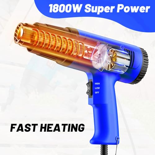 Themisto TH-HG300 2000W Heat Gun Machine | Variable Temperature 80°C to 650°C | Copper Motor | Extra Long Nozzle for Safety | Hot Air Gun Machine - Image 4