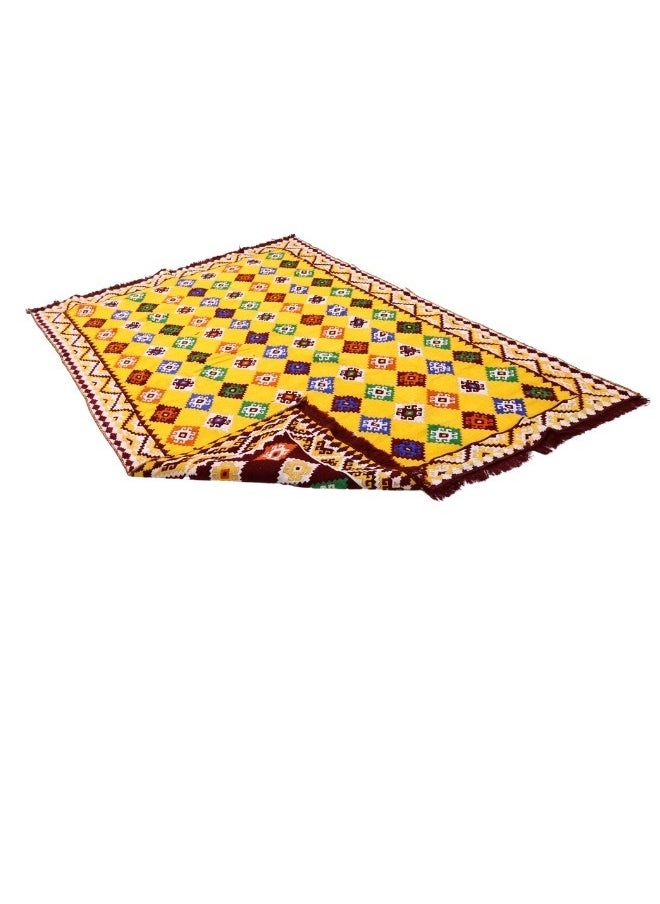 SMART HOME Excellent Syrian double-sided rug and rug, with a velvety texture, with beautiful patterns made of high-quality foods, ground seating mats for trips, camping, hiking, and land, a luxurious rug 3X2 M  - Image 2