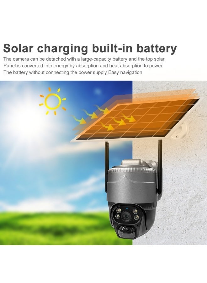 ELTRAZONE 3.0MP Solar Powered Outdoor WiFi PTZ Camera with Dual Illuminants, SD Card & Cloud Storage, PIR + Radar Motion Detection, IP66 Waterproof Build, Wireless Security Camera for Day & Night Monitoring - Image 4