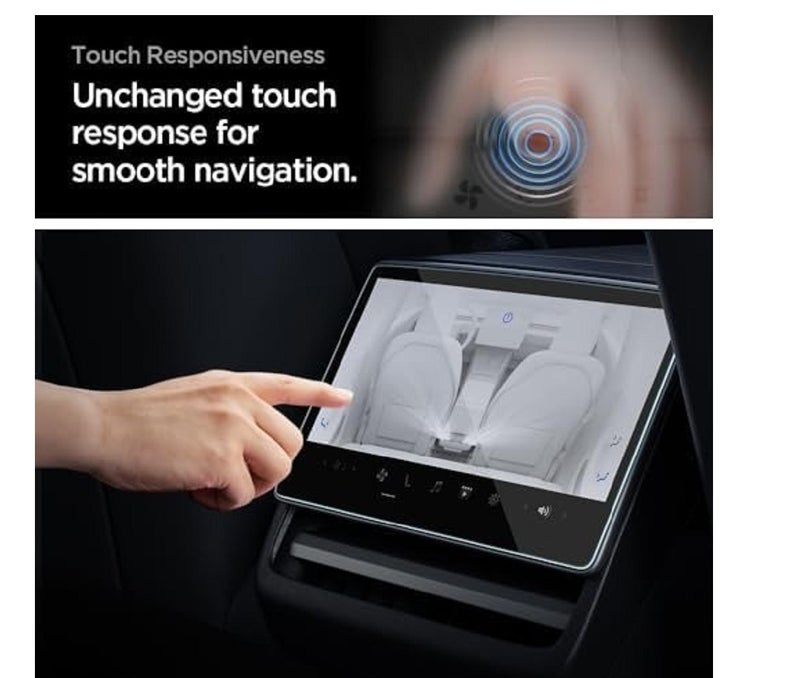 Spigen Tempered Glass Screen Protector [GLAStR Slim] designed for Tesla Model 3 (2024) Highland 8 inch REAR Touchscreen - Matte/Anti Glare/Anti Finger Print - Image 5