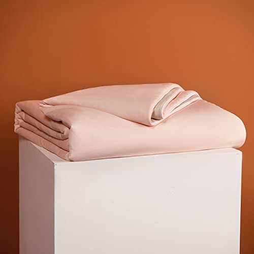 LLanCL Cooling Blankets for Hot Sleepers - Cool Like Ice Cream Lightweight Blanket for Summer with Double Side Cold, Cooling Comforter, Quilt, Fabric for Bed (Throw Size 47" x 59" Pink & Beige) - Image 5