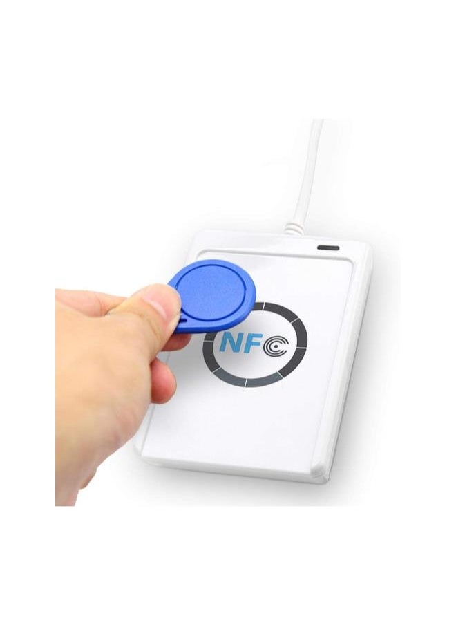 Generic - ACR122U NFC RFID, 13.56MHz NFC ACR122U RFID Contactless Smart IC Card Reader Writer w/USB Cable, SDK, 5X Writable IC Card + Free Software - Image 1