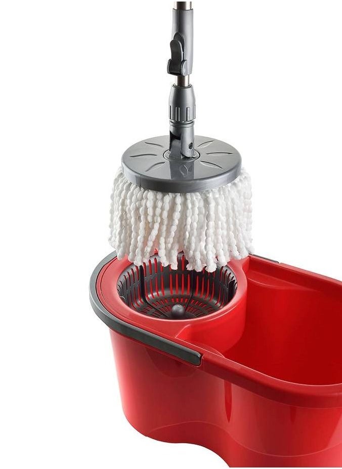 Proff - 360 Degree Rotating Spin Mop And Bucket Set red 16 liter - Image 1