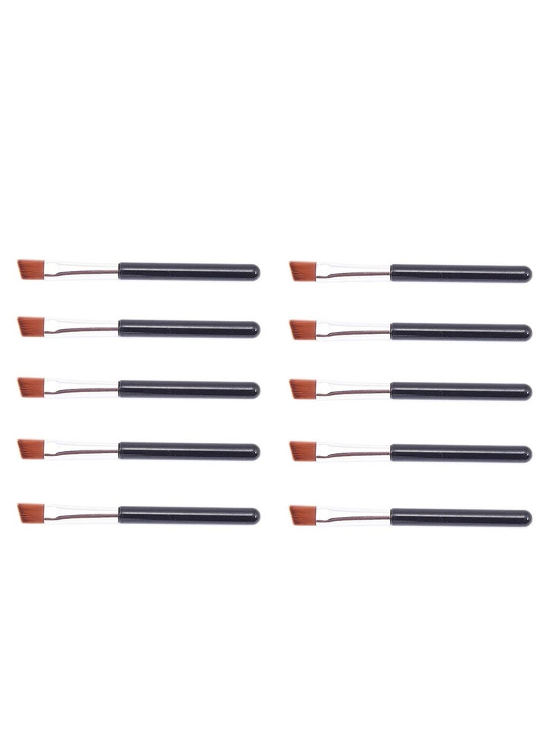 VOSAIDI 10pcs Eyebrow Brush Portable Premium Quality Angled Eye Brow Brush and Spoolie Mini Brush - Image 1