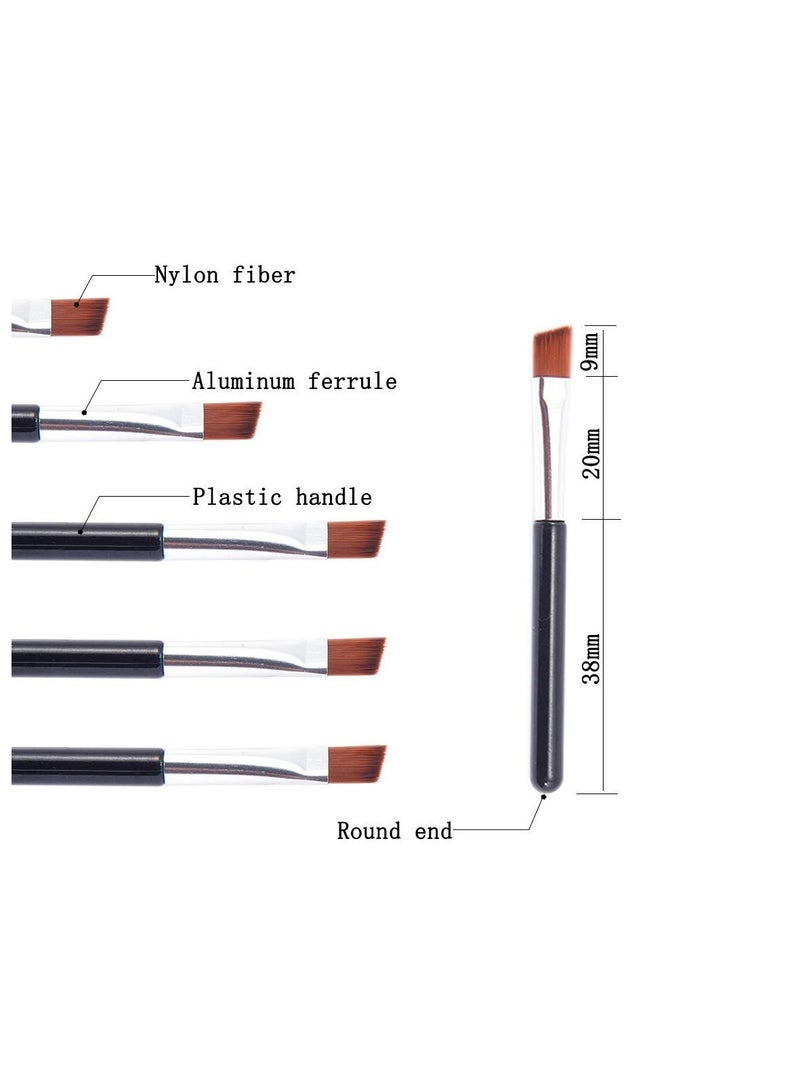 VOSAIDI 10pcs Eyebrow Brush Portable Premium Quality Angled Eye Brow Brush and Spoolie Mini Brush - Image 2