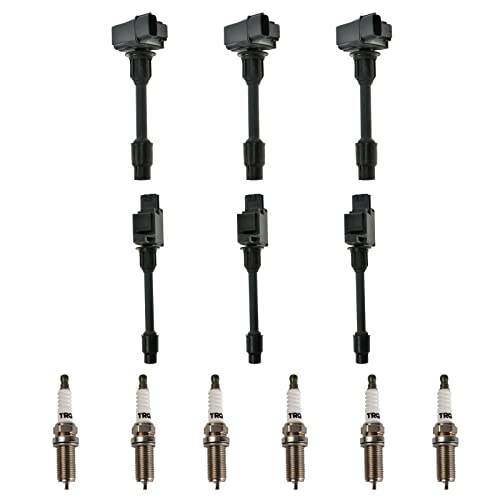 TRQ Ignition Kit Ignition Coil Spark Plugs Compatible with 2000 INFINITI I30 Nissan Maxima - Image 1