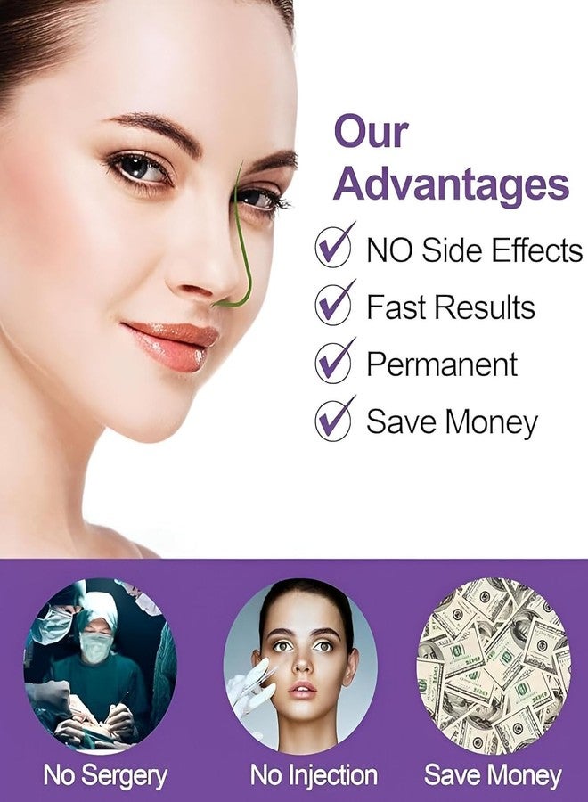 PAXCOO Silicone Nose Shaper Clip - Straighten & Lift Nose Bridge Naturally Soft and Safe, Beauty Face Shaping Tool for Women & Men - Reusable & Portable Comfortable Nose Corrector Tool for Daily Use - Image 3