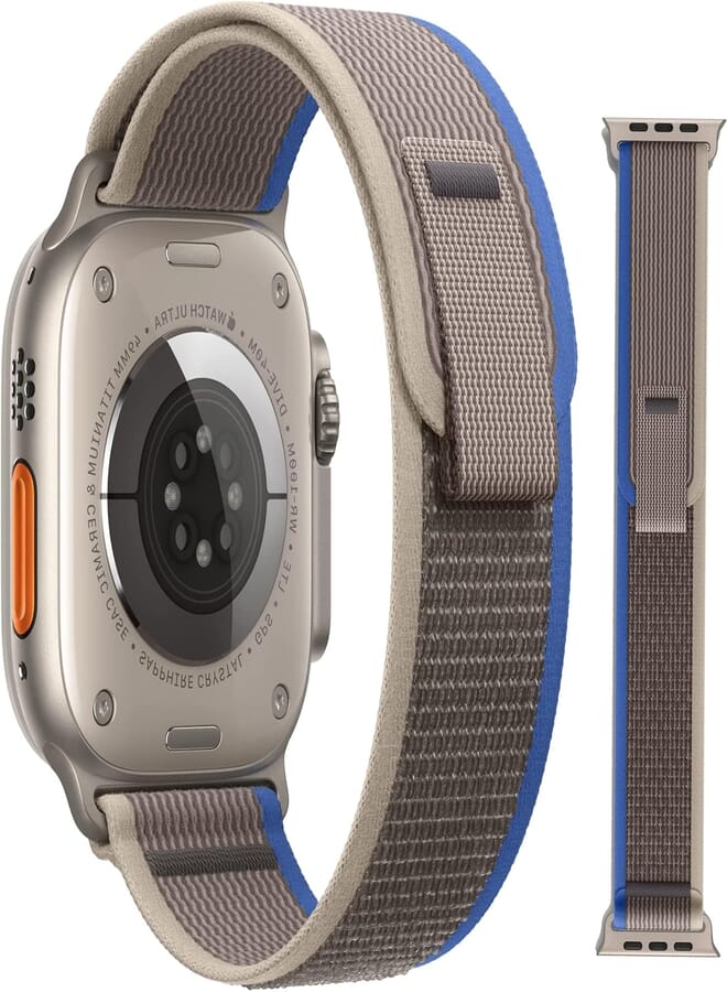 Next Next Store Nylon Strap Compatible with iWatch Band Series 9/8/7/6/5/4/3/2/1 SE 38mm/40mm/41mm Black/Gray/Black