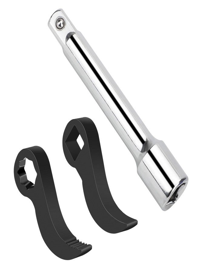 Linkstyle 3pcs Pry Bar Wrench Adapter, 1/2" Drive Crowbar Adapter Head, Half Shaft Removal Tool for Tight Spaces with Extension Bar - Image 1