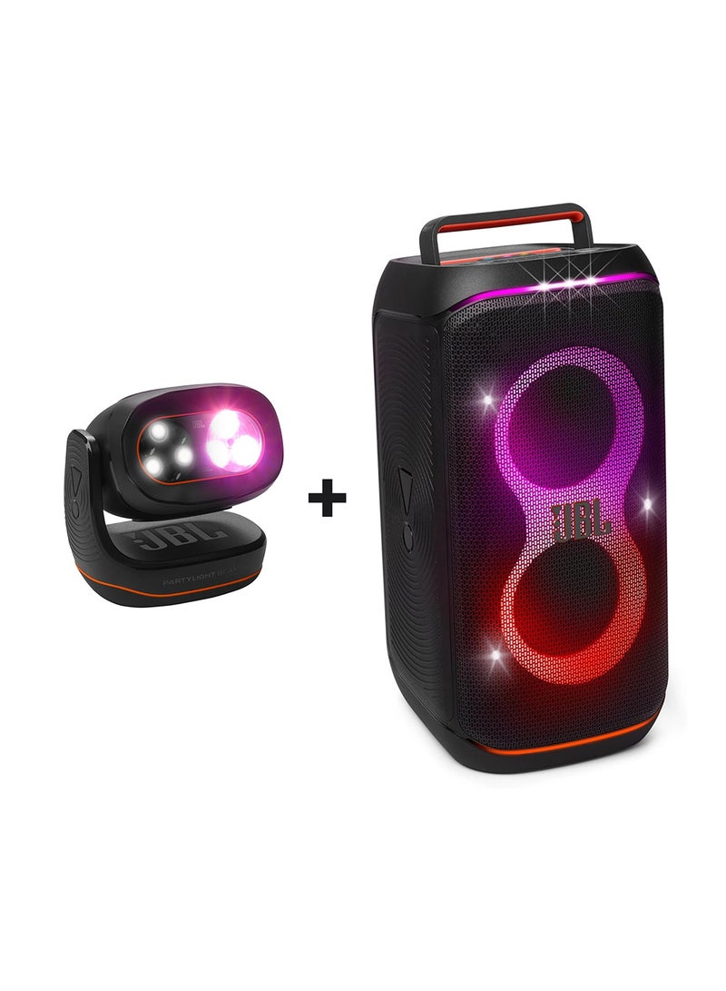 JBL Partylight Beam And Partybox Club 120 Portable Party Speaker Combo Black - Image 1