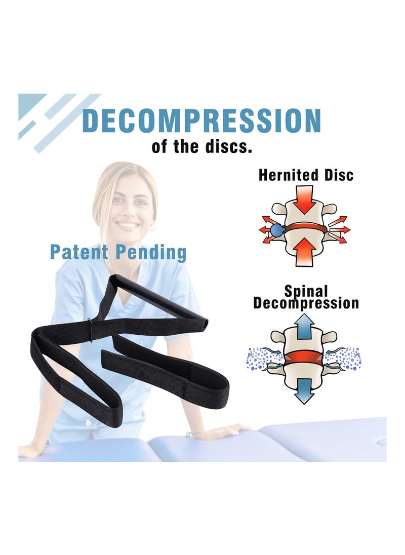 SYOSI Neck Stretcher Strap, Spine Chiropractic Decompression Tool with Chin Belt, Cervical Neck Traction Device for Neck Pain Relief Physical Therapy AIDS for Neck Decompressor  - Image 4