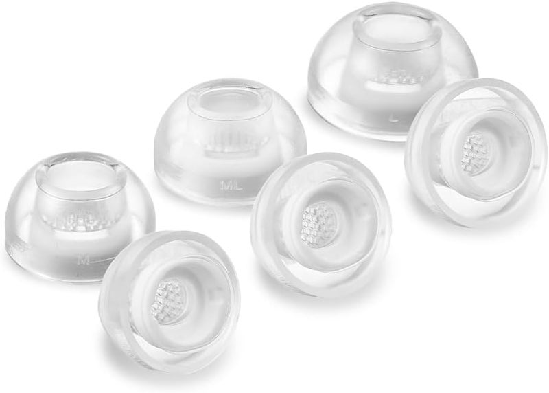 AZLA SednaEarfit Crystal for Galaxy Buds 3 Pro Clear Pearl - Samsung Galaxy Buds Pro 3 Ear Tips - Earphone Eartips Replacement, Samsung Galaxy Buds 3 Pro - SMAPP Certified (3 Pairs) (M/ML/L) - Image 1
