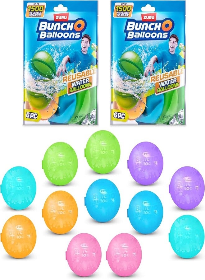 ZURU Bunch O Balloons Reusable Water Balloons,for Kids, Adults (12 Pack - Asst. Colors) - Image 1