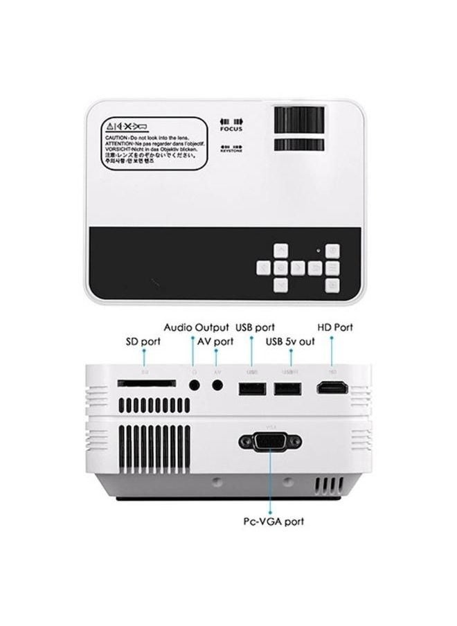 Crony - UB-10 PULS Projector Mini LED Projector Home Theater | white - Image 1