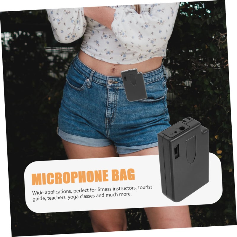 Portable Microphone Belt Pouch Black Clip On Design For Workout And Performance - Image 4