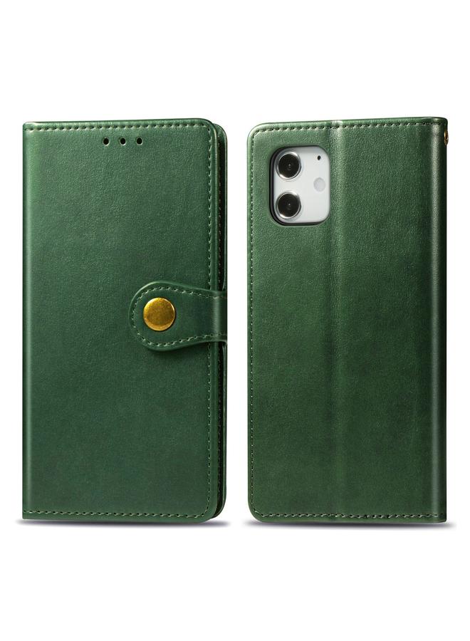 S-TOP Case For iPhone 12 mini Retro Solid Color Leather Buckle Phone Case with Lanyard & Photo Frame & Card Slot & Wallet & Stand Function - Image 2