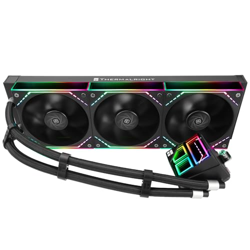 Thermalright Frozen Infinity 360 Black CPU Water Cooler,360 Aio CPU Cooler,Triple TL-M12 PWM Fans,Infinity Mirror CPU Cooling,for AM4/AM5,Intel LGA1851/1700/1150/1151/2011 - Image 1