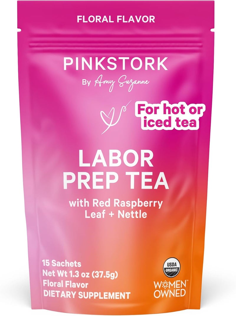 Pink Stork Organic Labor Prep Tea - 15 Sachets - Image 1