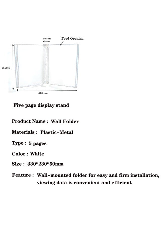 Generic Wall-mounted Folder Loose-leaf Folder Easy to Display and Install A4 Pages 5  - Image 3