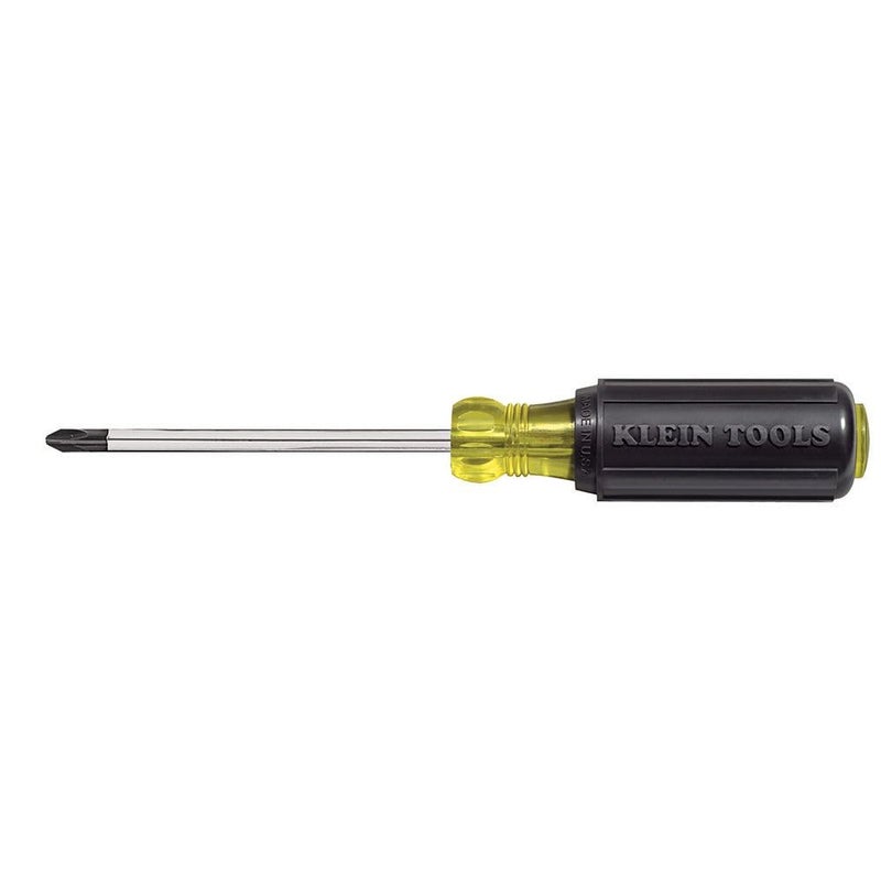 Klein Tools 603-4 Screwdriver, Made in USA, #2 Phillips Tip, Cushion Grip, Precision Machined Electrician Screwdriver, Home Improvement - Image 1