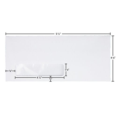 Quality Park Redi-Seal Envelope, Address Window, #10, Commercial Flap, Redi-Seal Adhesive Closure, 4.13 x 9.5, White, 500/Box - Image 4