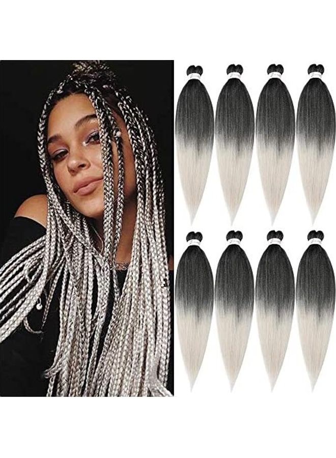 نيبمينينت 8 عبوات من الشعر المضفر مسبقا متعدد الألوان 24بوصة