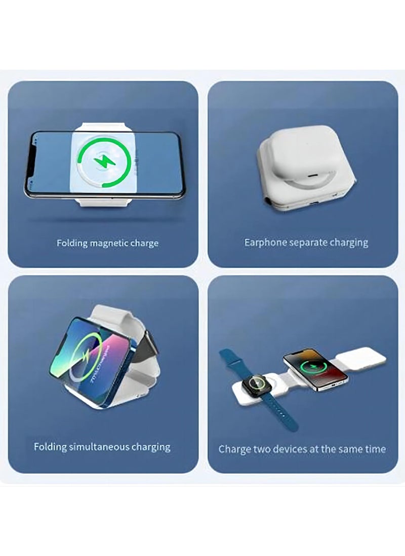 Youque - Multifunctional 10 in 1 Magsafe Wireless ChargerCable Tooling for Mobile Phone\Apple Watch\earphone Fast Charging Dock Station Black - Image 1