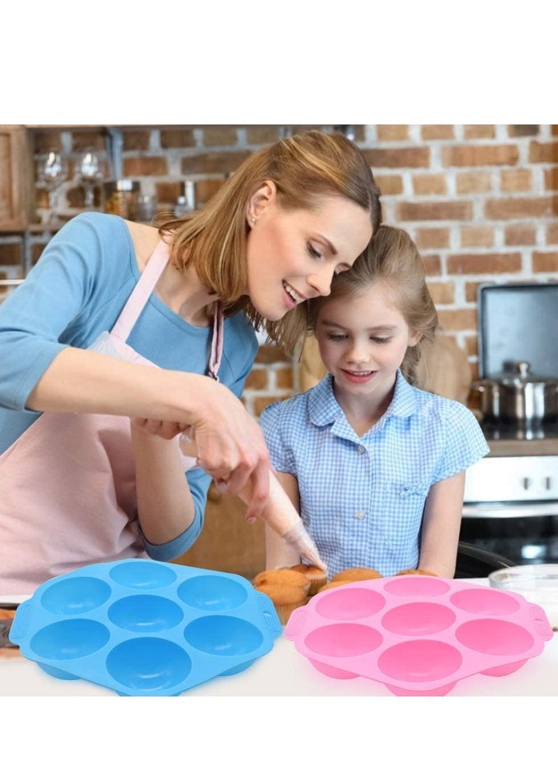 NIBEMINENT Silicone Bakeware Molds, 7-Cavity Mousse Cake Mold, Mold for Baking, Dessert Cookie Mould, Candle Soap Making Hot Chocolate Bomb Jelly Dome - Image 4