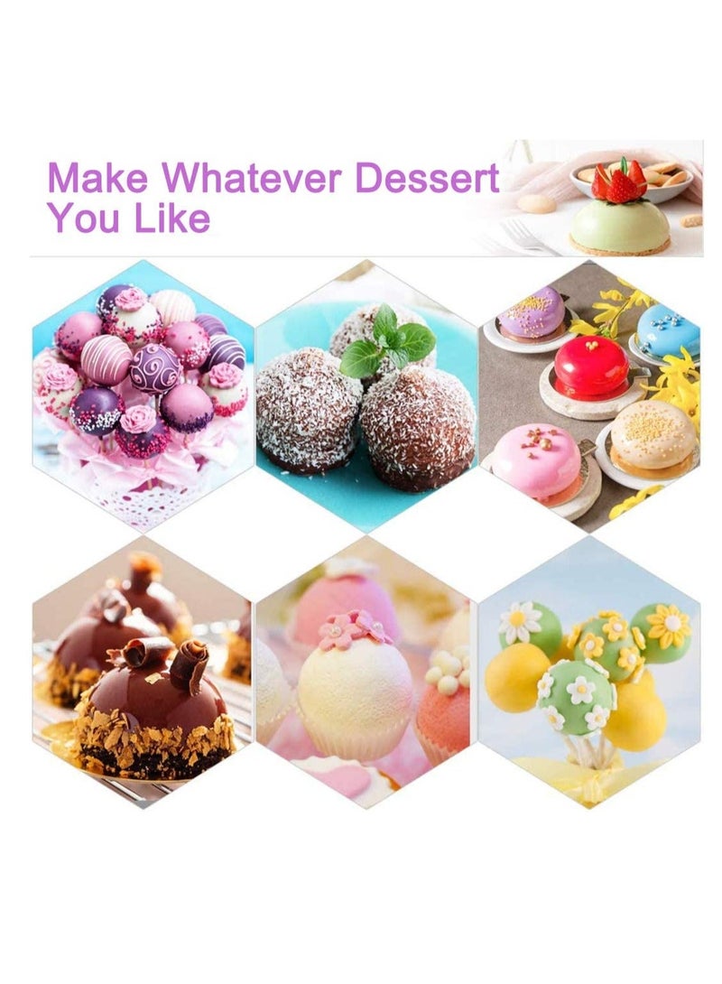 NIBEMINENT Silicone Bakeware Molds, 7-Cavity Mousse Cake Mold, Mold for Baking, Dessert Cookie Mould, Candle Soap Making Hot Chocolate Bomb Jelly Dome - Image 5